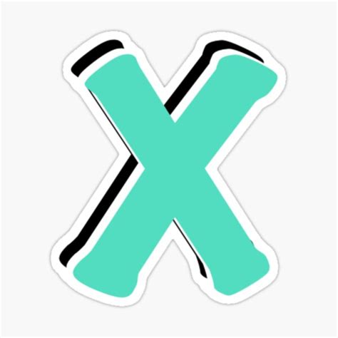 Letter X Sticker For Sale By Unseenghost Redbubble