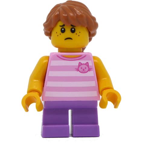 Lego Girl With Bright Pink Striped Shirt Minifigure Brick Owl Lego