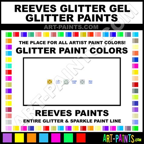 Reeves Glitter Gel Glitter Paint Colors Metallics Shimmers