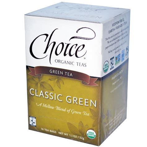 Choice Organic Teas Green Tea Classic Green 16 Tea Bags 11 Oz 32