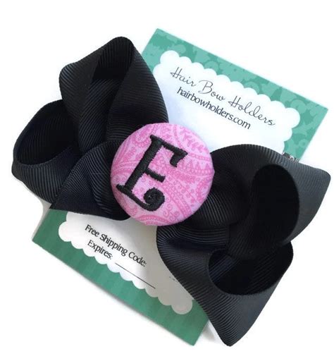 Gorgeous Black And Pink Damask Personalized Hair Bow Inch Hair Bows Perfect For Any Age