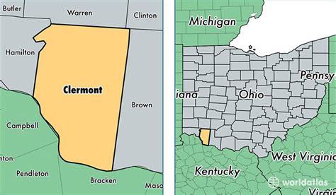 35 Clermont County Ohio Map Maps Database Source
