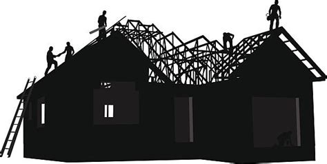 Construction Worker Silhouette Illustrations Royalty Free
