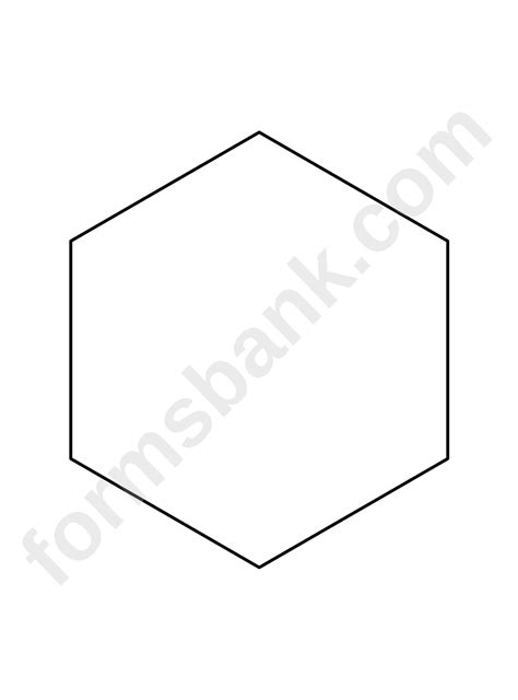 Hexagon Shape Free Printable 6 Inch Hexagon Template Printable Templates