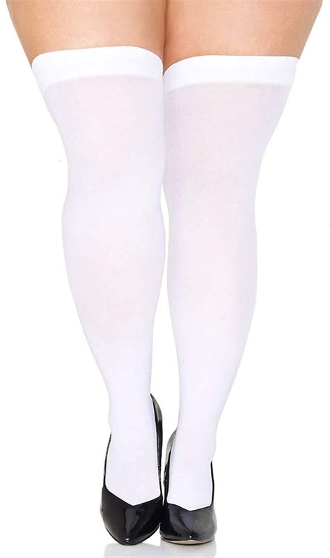 Lacy Line Plus Size Sheer Lace Top Back Seam Thigh High Stockings Walmart Canada