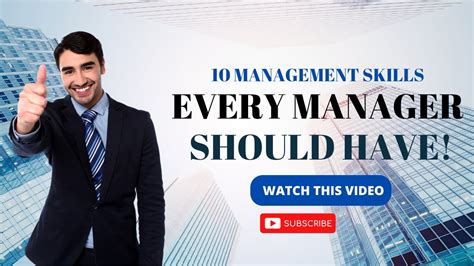 10 management skills every manager should have youtube