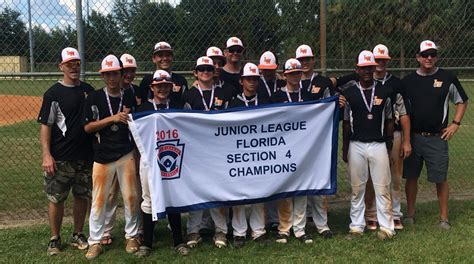 Lake Wales Little League Boys 13 14 Are Headed To State Competition In