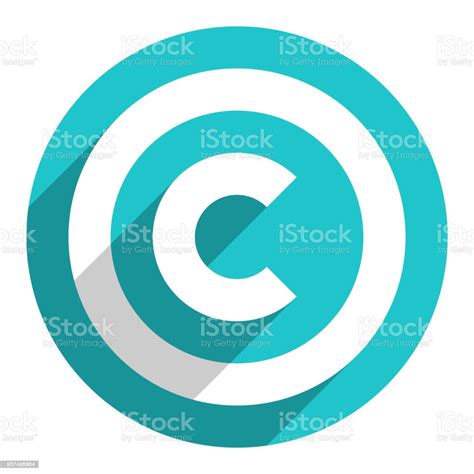 Copyright Symbol Or Copyright Sign In Flat Style Stock Illustration