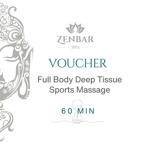 Full Body Deep Tissue Sports Massage T Voucher 60 Min Zenbar