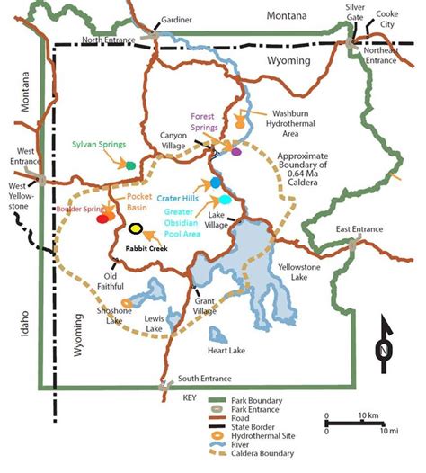 Yellowstone National Park Map With Sampling Sites Modified From Havig