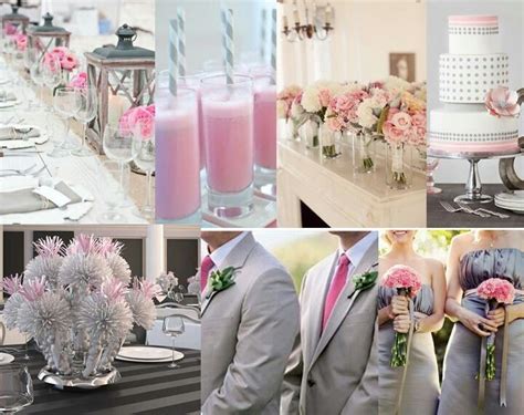 Pink And Grey Wedding Ideas Via Laura Hernandez Vargas Silver