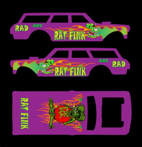 164 64 Chevy Nova Wagon Gasser Rat Fink Custom Decal Scr 0418 Ebay