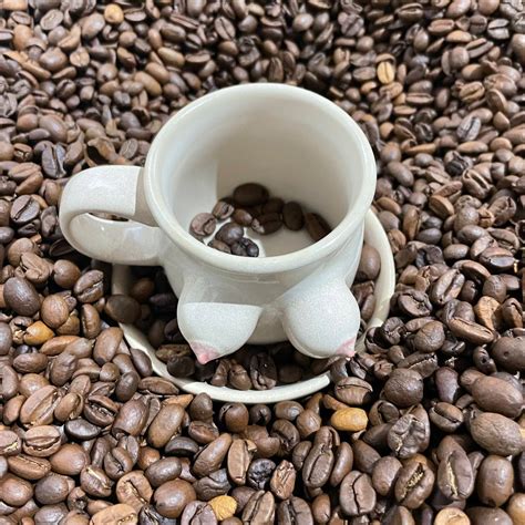 Boobs Espresso Mugs Custom Pottery Boob Coffee Cups Handmade Etsy
