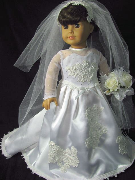 Satin Bride Sewn By Shirley Fomby Doll Clothes By Shirley Sold American Girl Doll Costumes