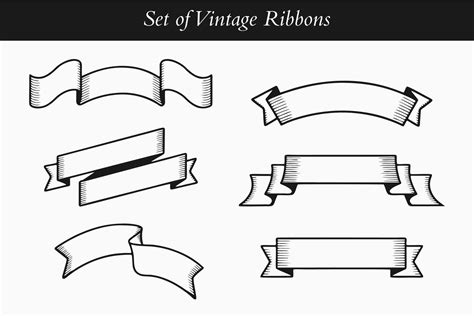 Vintage Ribbon Banners Vector Collection 4914979 Vector Art At Vecteezy