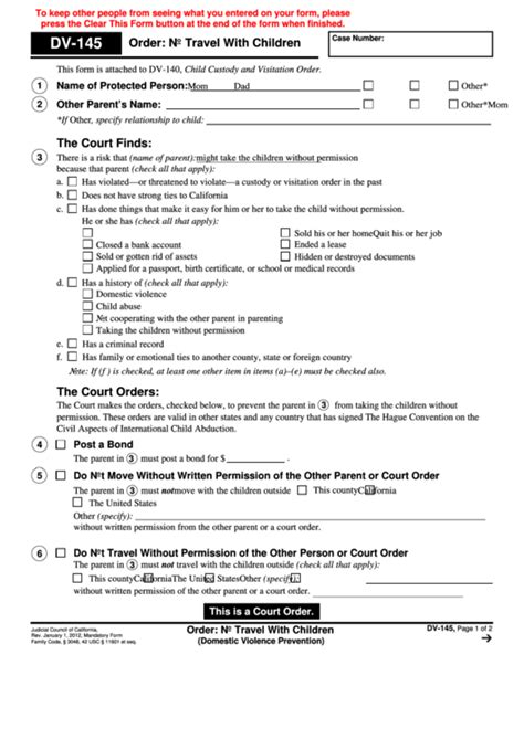 15 Court Order Form Templates Free To Download In Pdf