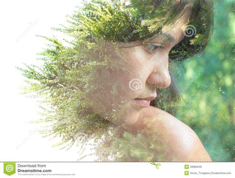 Double Exposure Portrait Royalty Free Stock Images Image