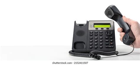 Dialing Landline Telephone Keypad Concept Communication Stock Photo