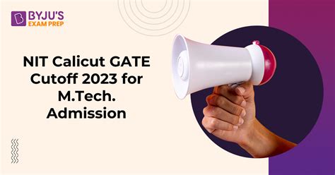 Nit Calicut Gate Cutoff 2023 For Mtech Admissions Check Previous
