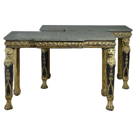 Pair of Irish George IV Side Tables attributed to James Del Vecchio of
