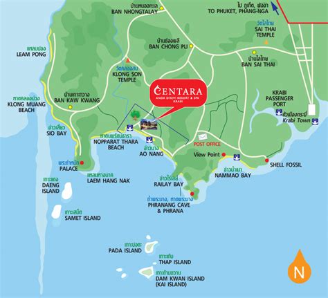 Map Of Centara Anda Dhevi Resort And Spa Ao Nang Krabi