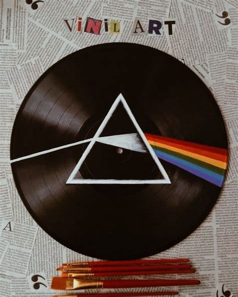 Disco Pink Floyd Painted Vinyl Records Pink Floyd Art Vinyl Record Art