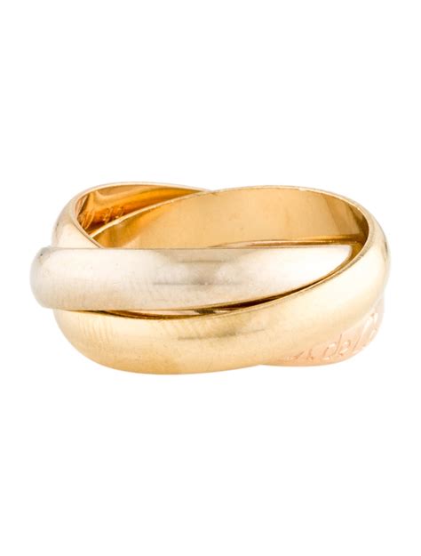Cartier Vintage Small Trinity De Cartier Ring 18k Yellow Gold Band