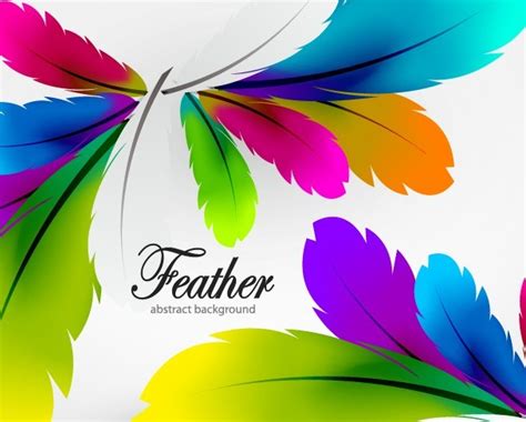 Free Vector Colorful Abstract Feathers Background 04 Titanui