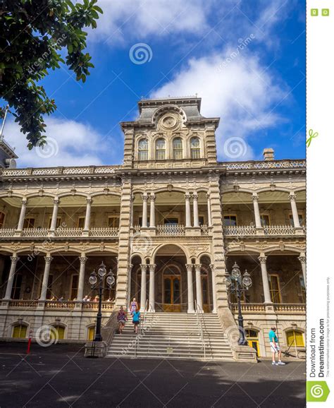 Iolani Palace In Honolulu Hawaii Editorial Stock Photo Image Of