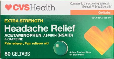 Headache Relief Medicine 80 Geltabs Extra Strength 250 Mg Generic Cvs Excedrin For Sale Online