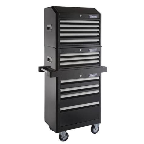 Kobalt 27 In W X 14 In H 3 Drawer Steel Tool Chest Black At
