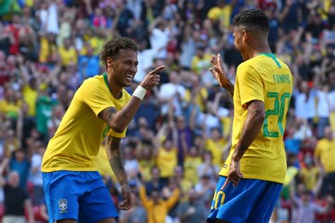 neymar makes spectacular return as brazil sink croatia 2 0 in warm up match soccer news india tv