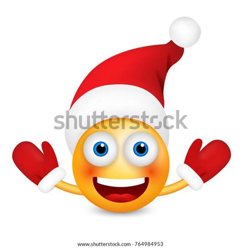 santa claus emoticon smiley emoji vector stock vector royalty free 764984953