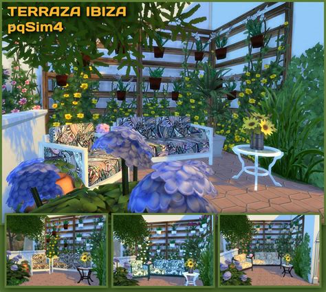 Sims 4 Terraza Ibiza Estilo Mediterráneo En 2020 Sims Sims 4 Terraza