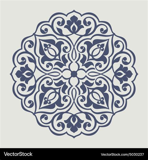 persian round pattern royalty free vector image