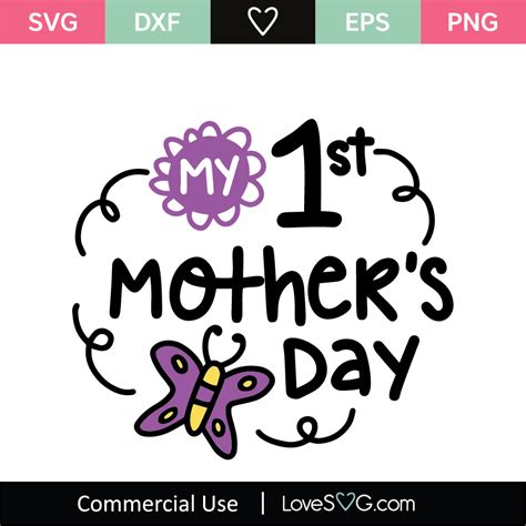 1112 My First Mothers Day Svg Svgpngeps And Dxf File Include