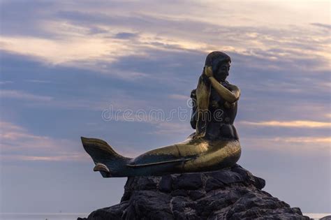 Songkhla Golden Mermaid Stock Photo Image Of Blue Beauty 161249190