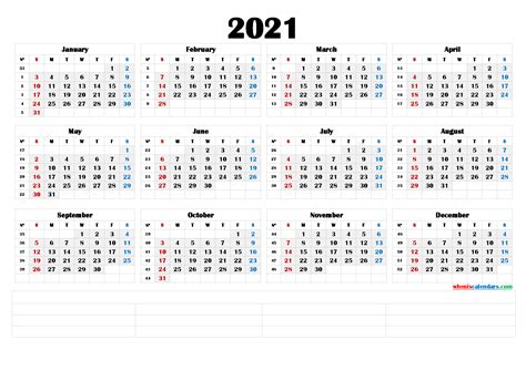 2021 Calendar With Week Number Printable Free : Week Numbers 2021 With ...