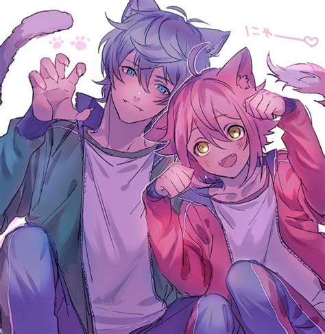 Couple Dessin Tokozure2 Manga Anime Cat Boy Anime Wolf Girl Anime