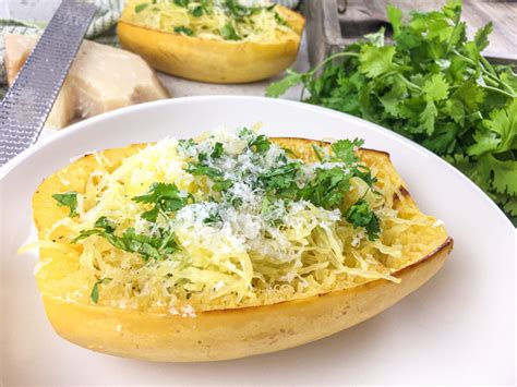 Delicious Roasted Spaghetti Squash With Parmesan And Parsley Cheryl Moreo