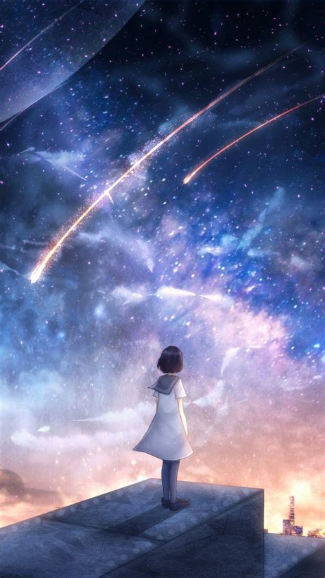 19 Anime Starry Night Sky Wallpaper Sachi Wallpaper