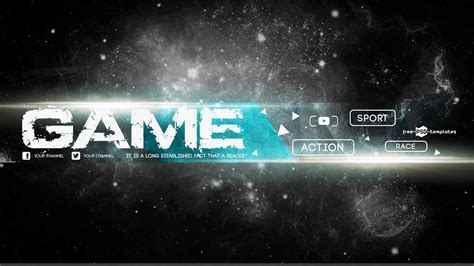 Youtube Gaming Channel Art Template Download Gaming Banner Wallpapers
