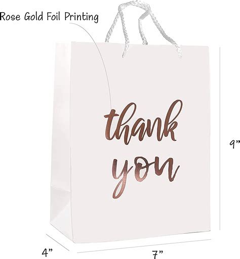 Buy 12 Pack Thank You Gift Bags Elegant Paper Gift Bags With Thank