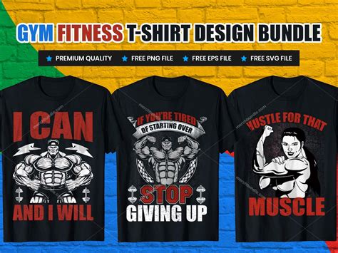 Gym T Shirt Design Template