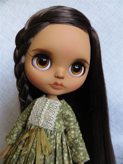 Custom Blythe Doll Ooak Factory Blythe Brown Hair T For Girl