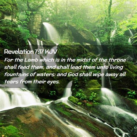 Revelation 717 Kjv For The Lamb Which Is In The Midst Of The Throne