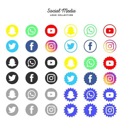 Social Media Logotype Collection Vector Free Download