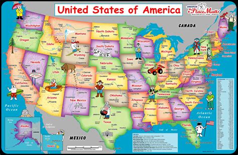 Map Of United States Attractions Physical Map Of The United States