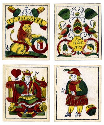 Playing card designers went well beyond symmetry in consideration of how to maximize the functionality of the designs. Playing-card History: German cards