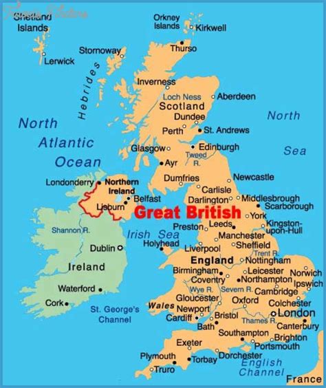 United Kingdom Map Travelsfinderscom
